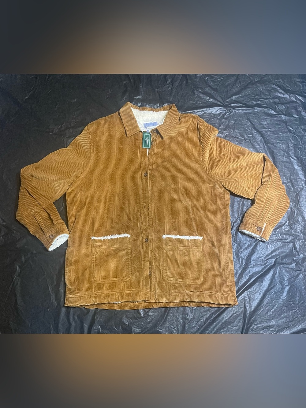 L.L. Bean Men's Corduroy Sherpa-Trim Jacket - Brown